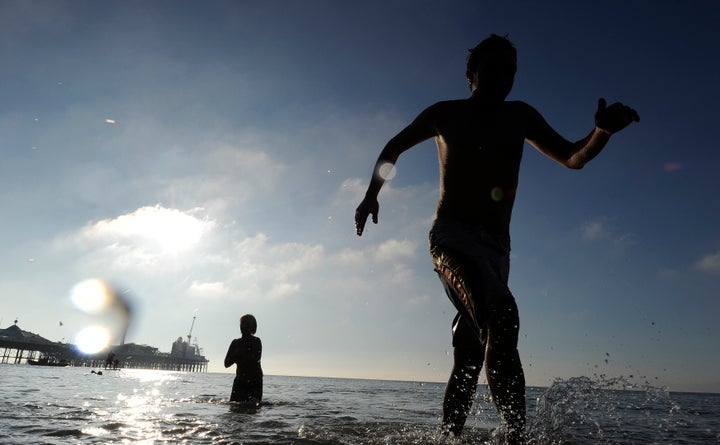 <strong>Normally a few dozen swimmers take part with thousands of spectators attending </strong>