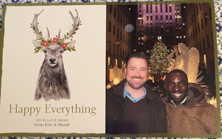 Eric and David’s Christmas Card (note the double from - mom caught that typo). 