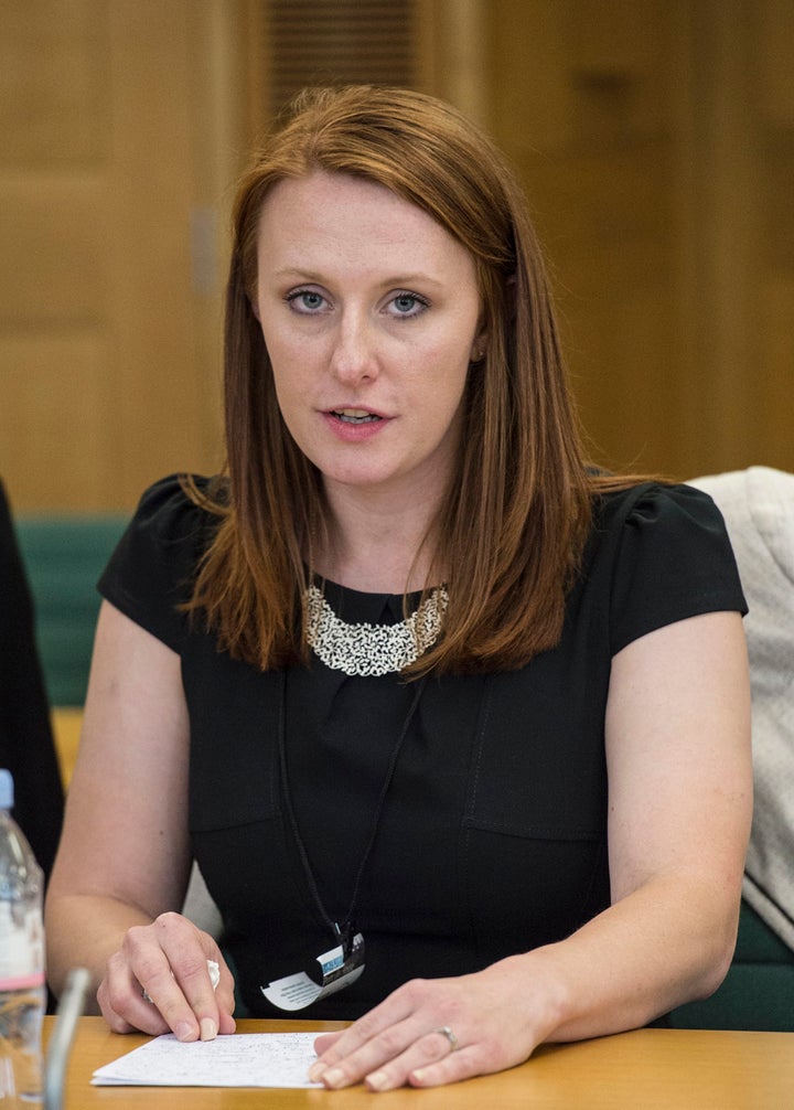 Joanne Thomlinson speaks in Portcullis house before presenting a 350,000 signature petition to Downing Street for the release of several British men who have been held in jail in India for firearms charges.