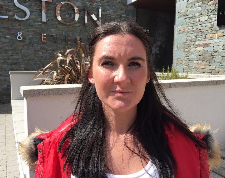 Yvonne MacHugh, whose fiance ex-paratrooper Billy Irving is being held in jail in India, after a rally in Carlisle, Cumbria where friends and relatives of six British forces veterans jailed there have called on the Government to bring them home.