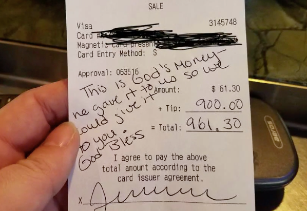 The receipt that changed Sarah Clark's holiday season.