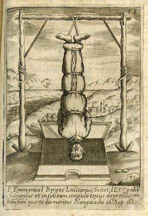 <p>Image of a Portuguese Jesuit who died in the “pit” in Nagasaki in 1633.</p>