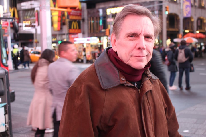 Joe Krawczyk in Times Square.