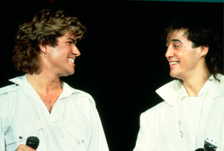 George Michael and Andrew Ridgeley perform as Wham! in Sydney in 1985.