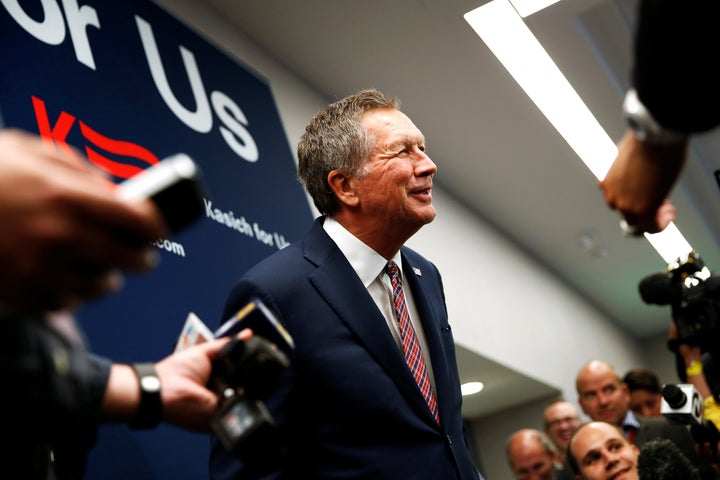 Ohio Gov. John Kasich was one of several Republicans who got votes from late-deciding voters wary of backing Donald Trump or