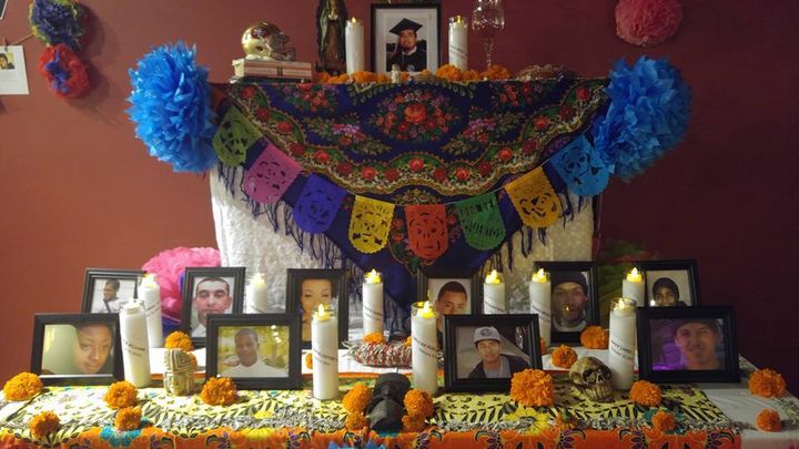 Dia de los Muertos altar to Bay Area victims of police brutality, Brava Theater, San Francisco, October 30, 2016