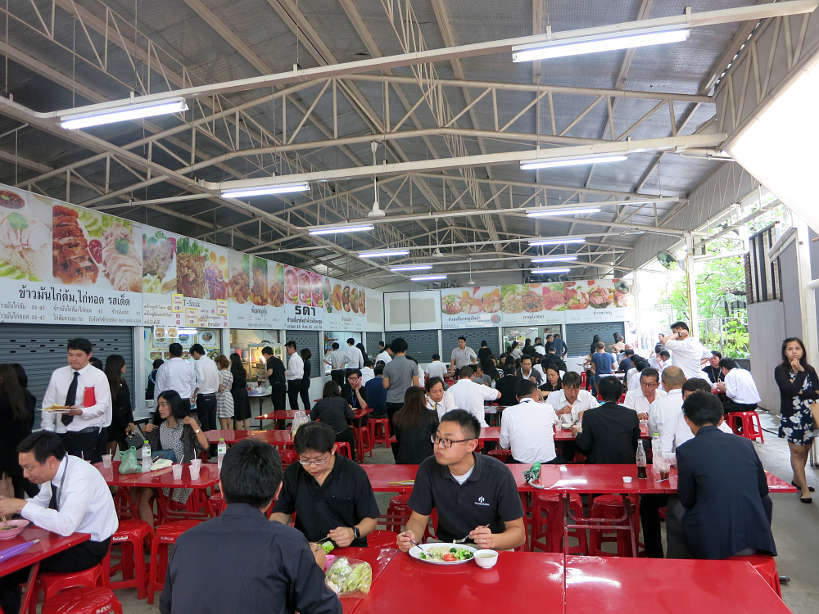 Cafeteria at Goethe Institute full of Bangkok office workers
