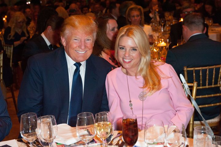 President-elect Donald Trump and Florida Attorney General Pam Bondi attend the Palm Beach Lincoln Day Dinner at Mar-a-Lago in Palm Beach, Florida on March 20, 2016.