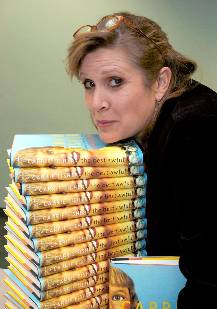 Carrie Fisher at a signing of her novel 'The Best Awful' in 2004.