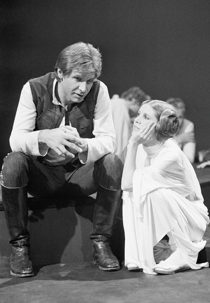 <strong>An adoring Carrie Fisher later revealed she had an affair with her 'Star Wars' co-star Harrison Ford</strong>