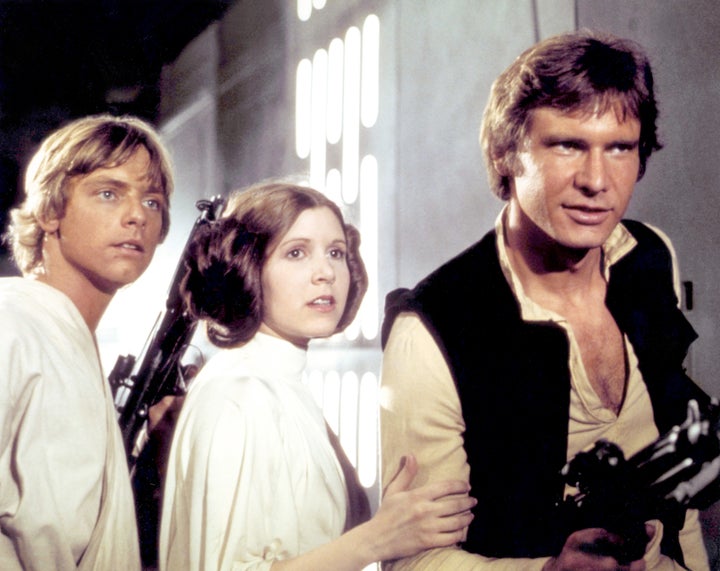 Carrie as Princess Leia in the first 'Star Wars' film