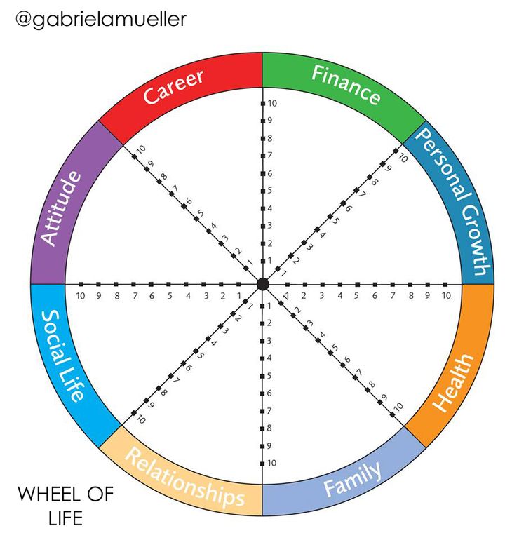Wheel of Life - Coach Gabriela Mueller ref. CTI coaching tools