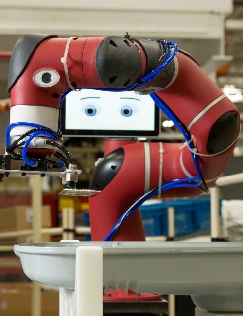 <p>Sawyer, a Rethink Robotics robot used in manufacturing</p>
