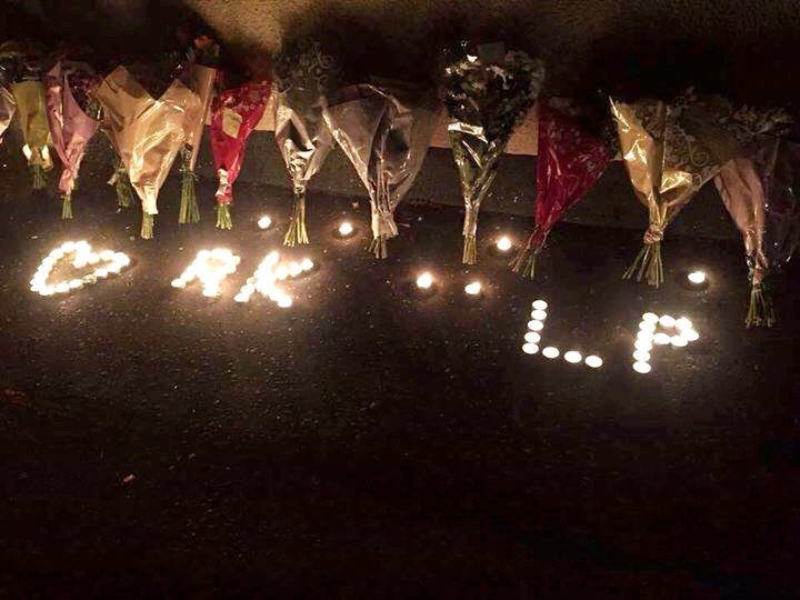 A candle vigil to Reigan Knight and Liam Phillips who have died after a car crash