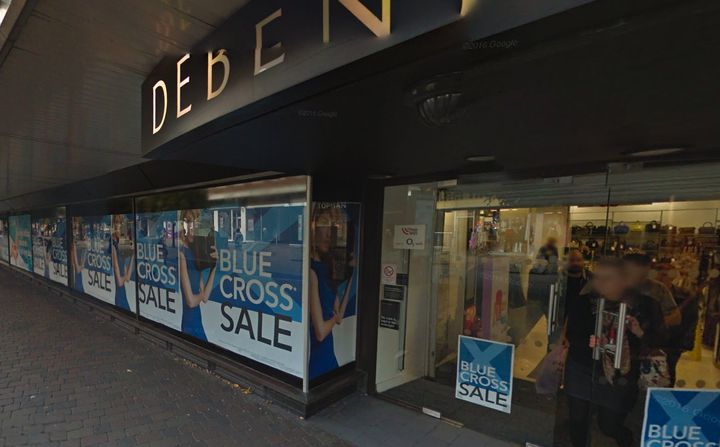 <strong>Staff at the Debenhams store in Portsmouth, Hampshire, have apologised to Russell Allen following the incident</strong>