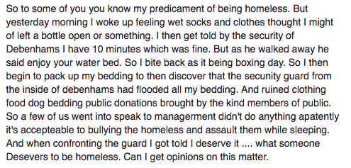 <strong>Russell Allen appealed for advice in a local Portsmouth Facebook group</strong>