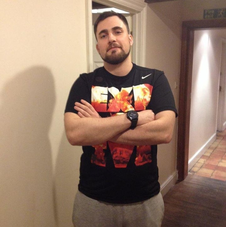 <strong>Russell Allen said a security guard purposefully soaked his belongings, a charge Debenhams denies</strong>
