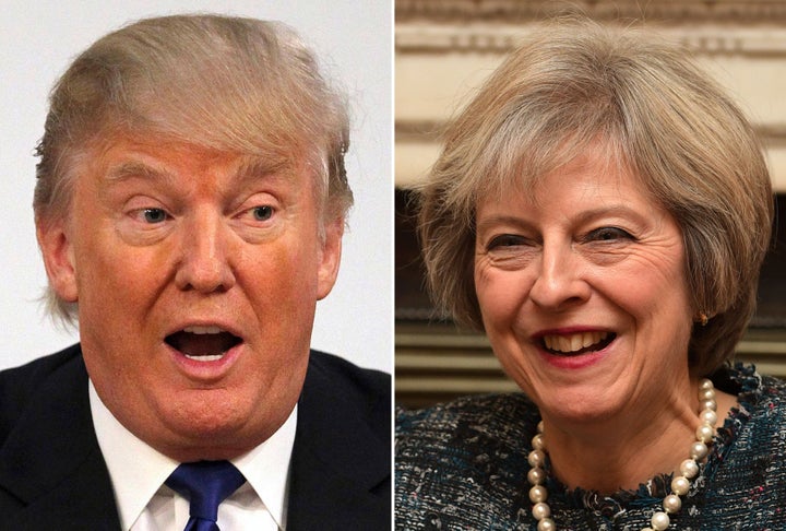 <strong>Donald Trump and Theresa May.</strong>