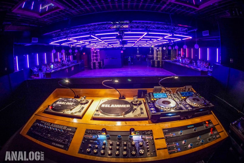 <em>DJ booth’s view of dance floor</em>