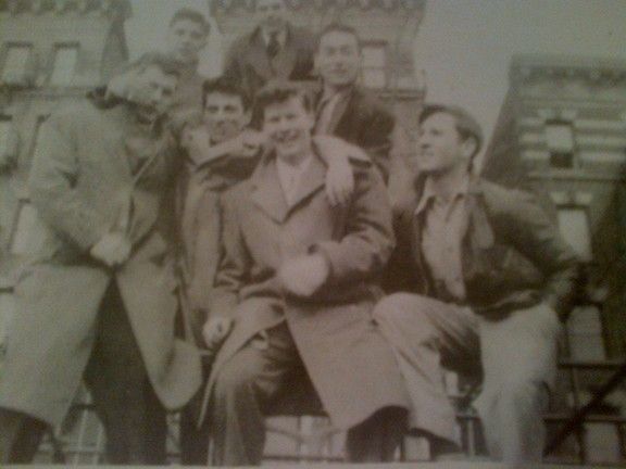 <p><strong><em>Those were the days: Sonny Grosso (second from left front row) with his Sons of Rest pals</em></strong></p>