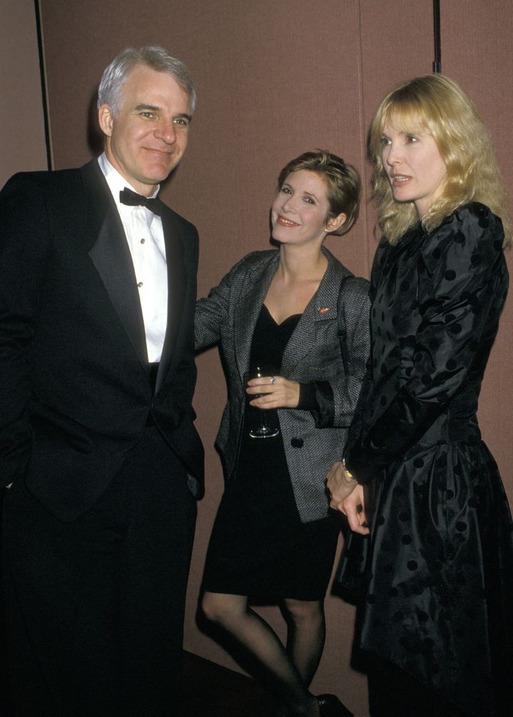 Steve Martin had known Carrie Fisher for many years (pictured here in 1987, together with his then-wife Victoria Tennant)
