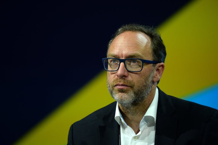 Jimmy Wales, co-founder and promoter of the online non-profit encyclopedia Wikipedia attends the Viva Technology event in Paris on June 30, 2016.