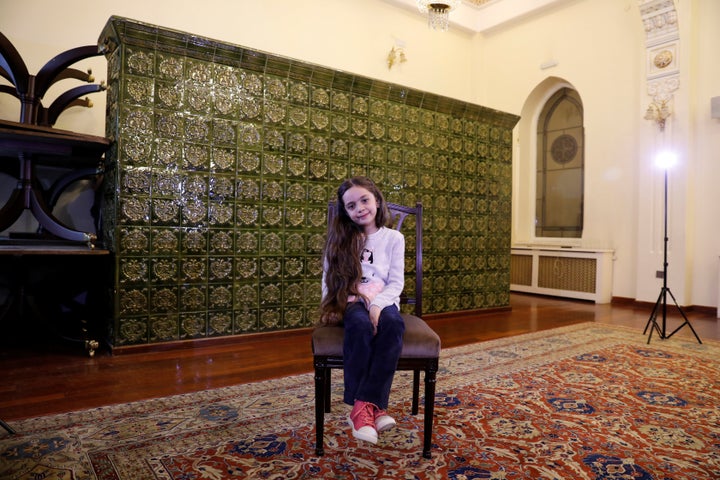 Bana Alabed, known as Aleppo's tweeting girl, poses during an interview with Reuters in Ankara, Turkey, on Dec. 22, 2016.