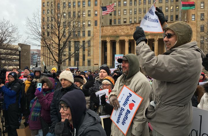 Many protesters said Paladino was reflecting poorly on the city of Buffalo.