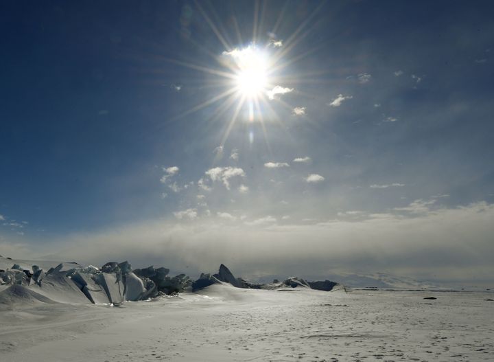 A frozen section of the Ross Sea at the Scott Base in Antarctica on Nov. 12.