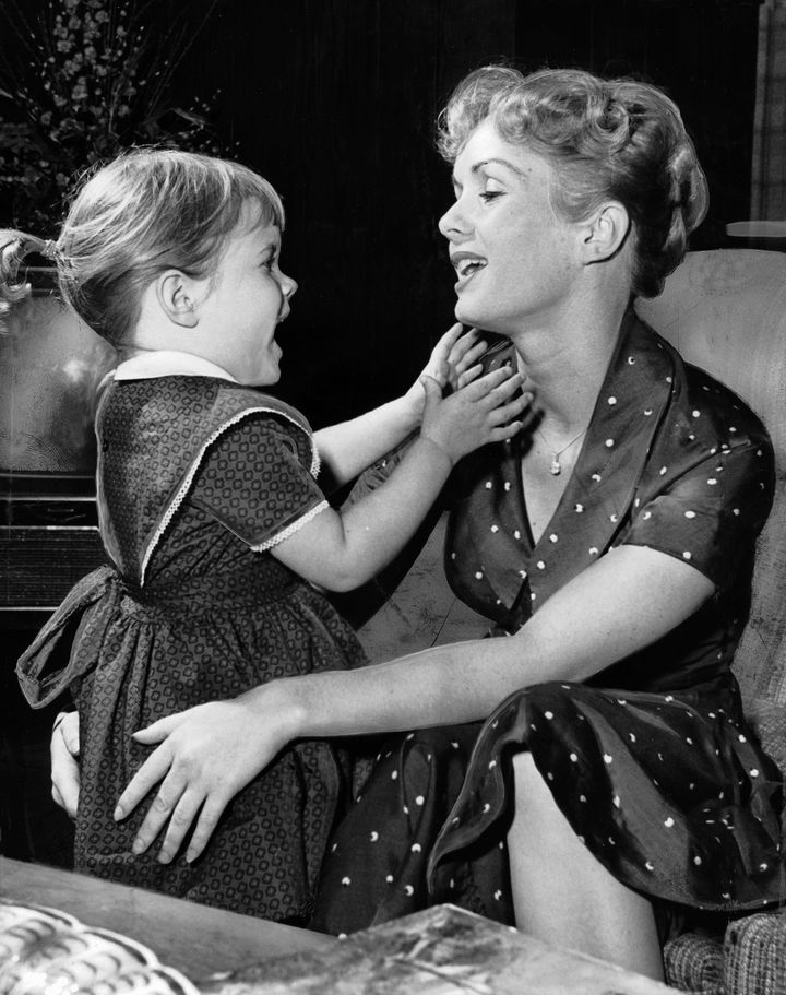 Carrie Fisher, age 3, with her mother Debbie Reynolds in their Los Angeles home on Nov. 16, 1959.