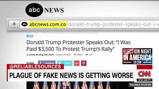 Fake news spread through social media.