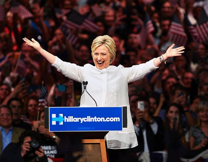 Hillary Clinton makes history as first female presidential nominee win.