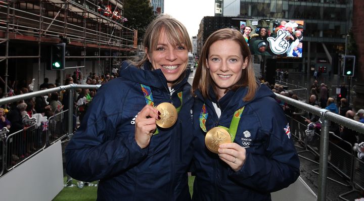 <strong>Kate Richardson-Walsh and Helen Richardson-Walsh, the first same-sex married couple to win Olympic medals.</strong>