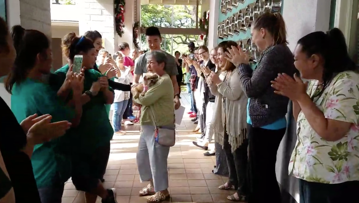 The Hawaiian Humane Society gives its very last shelter dog the warmest farewell.