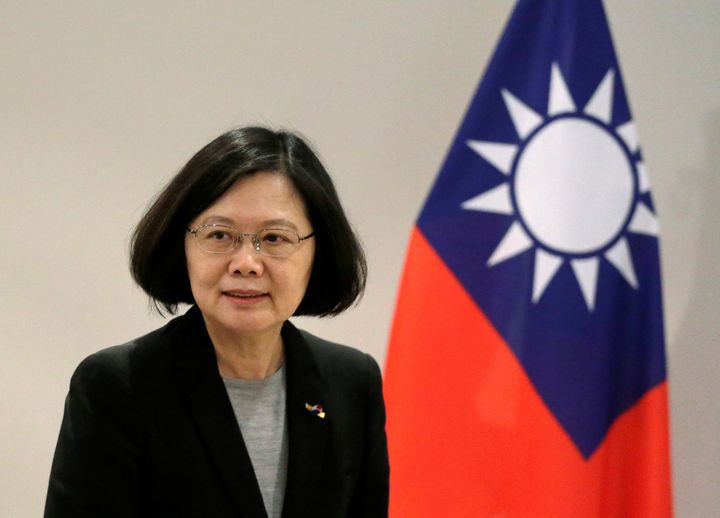 Taiwan's President Tsai Ing-wen arrives before an interview in Luque, Paraguay, June 28, 2016.