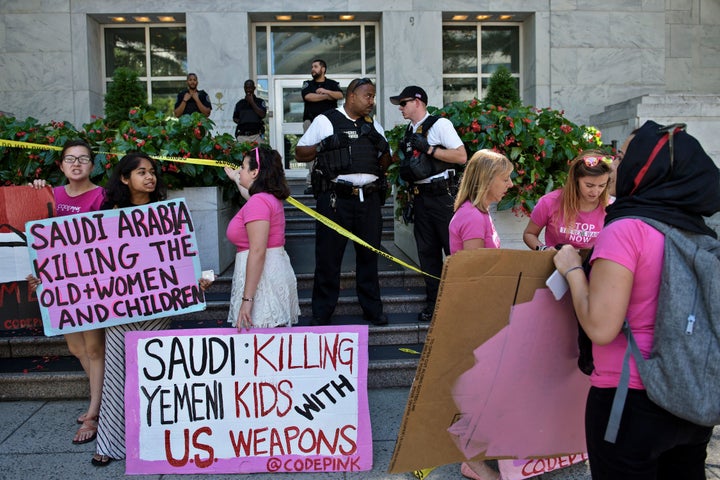 Protests calling for tougher moves against Saudi Arabia over Yemen and in support of the Saudi 9/11 bill were a common sight in Washington in 2016.