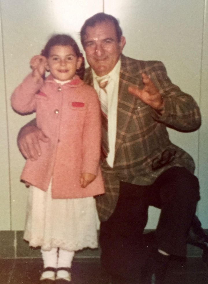 The author and her grandfather, Louis Magnani, circa 1976, presumably in Massachusetts.