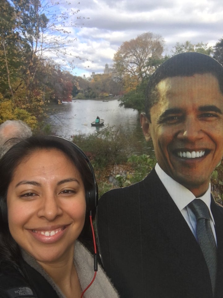 <p>#BarackingAround in Central Park</p>