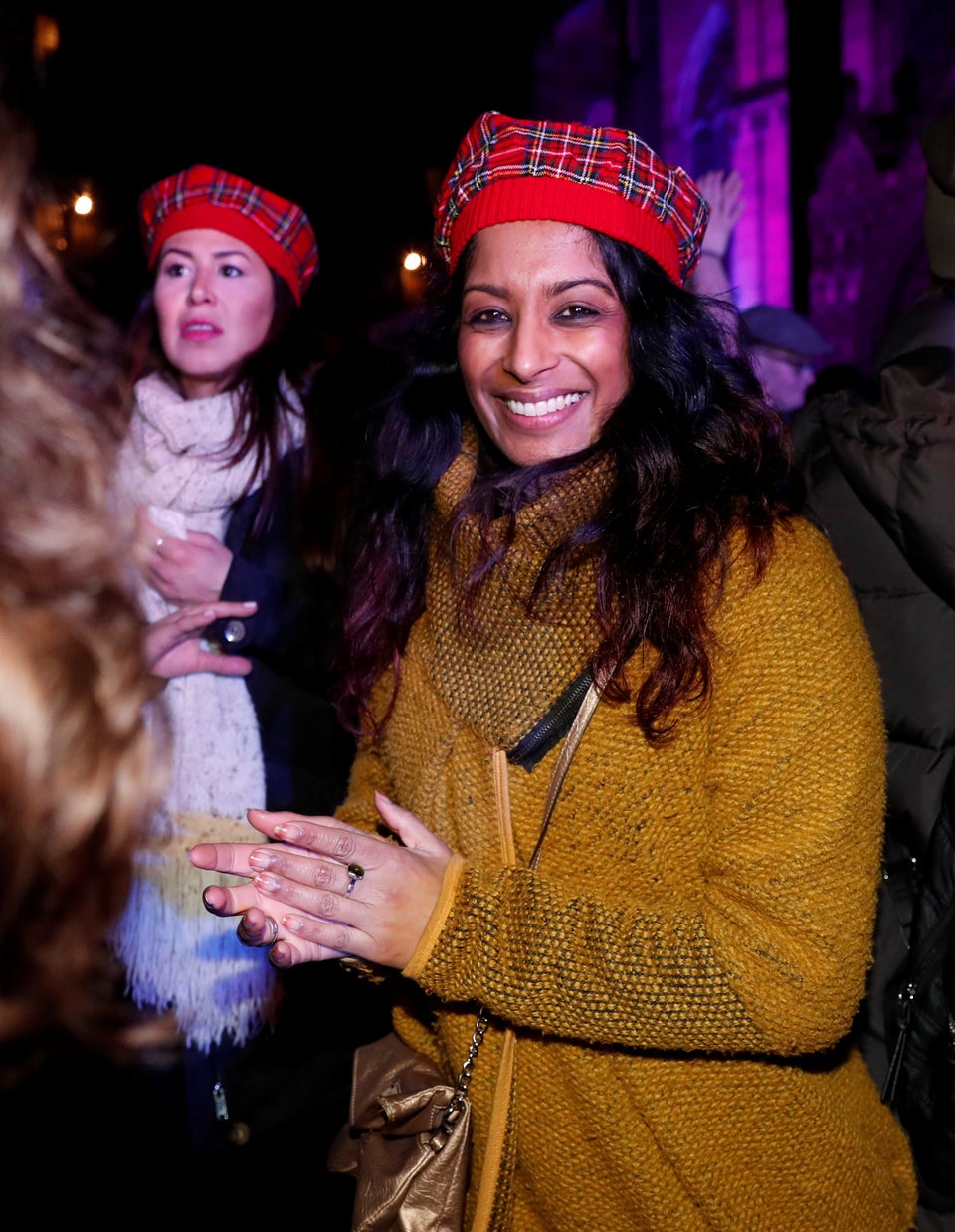 Wearing tartan hats, Edinburgh