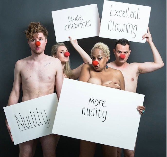 (l-r) Connor Sampson, Katy-May Hudson, Nicole Hill, and Dan McCoy show you what to expect from <em>The Great American Drama.<