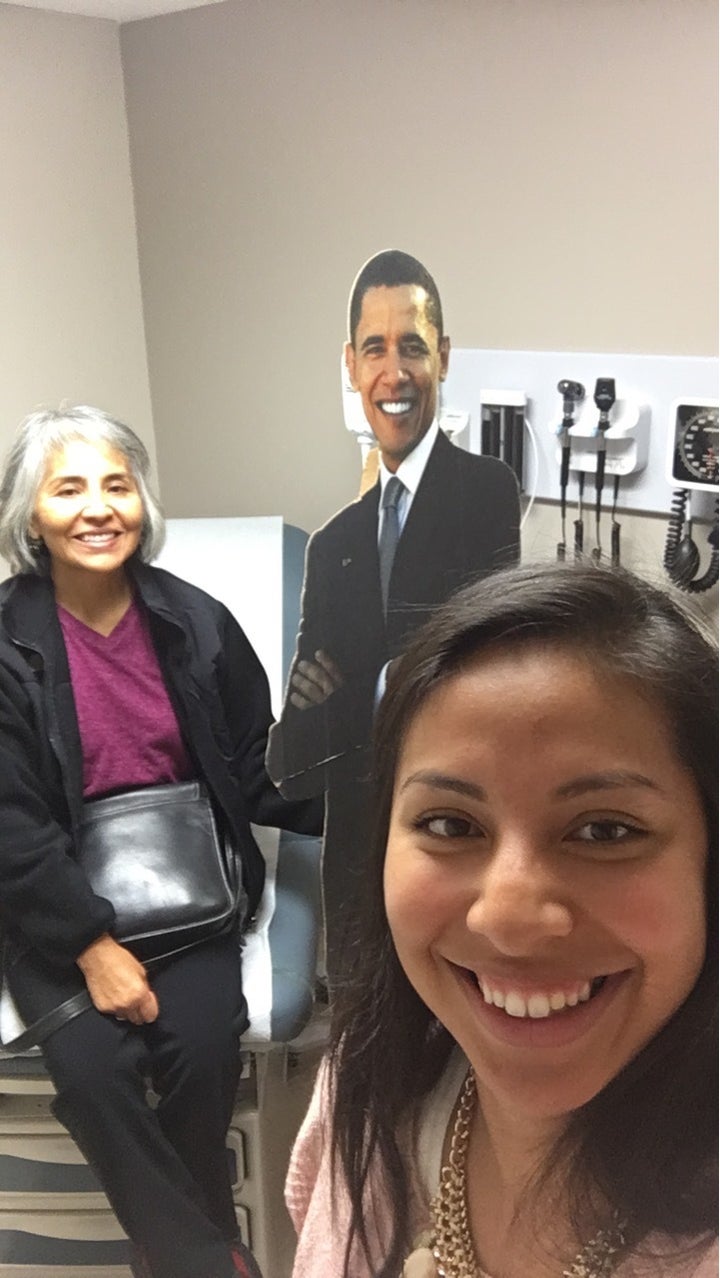 <p>At the doctor’s office with my mom.</p>