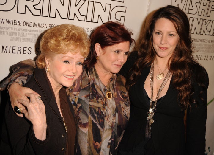 Joely Fisher (right) spent time with Debbie Reynolds (left) in the hospital at Carrie Fisher's (center) bedside on Christmas.