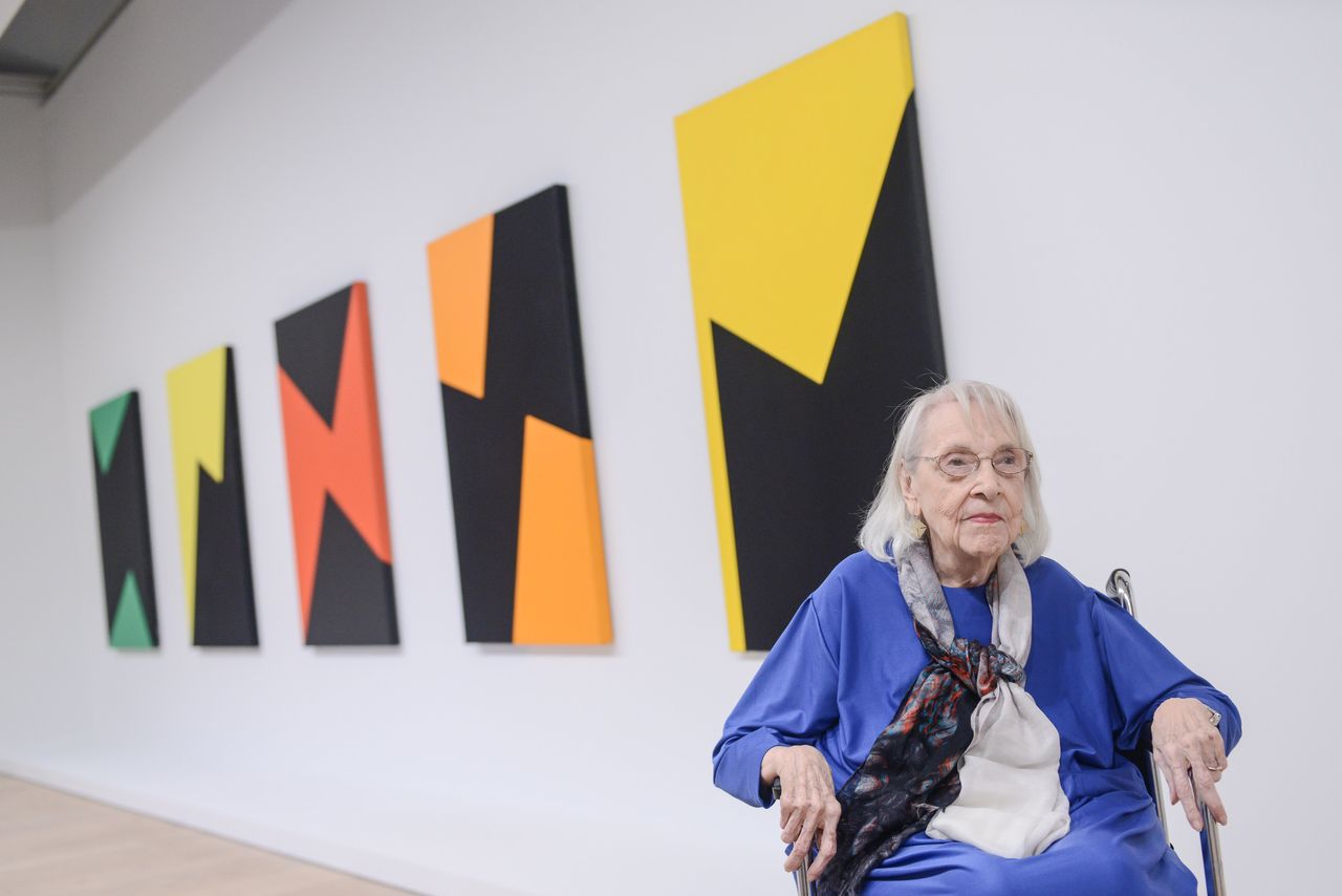 Carmen Herrera at the Whitney Museum of Art on September 14, 2016.