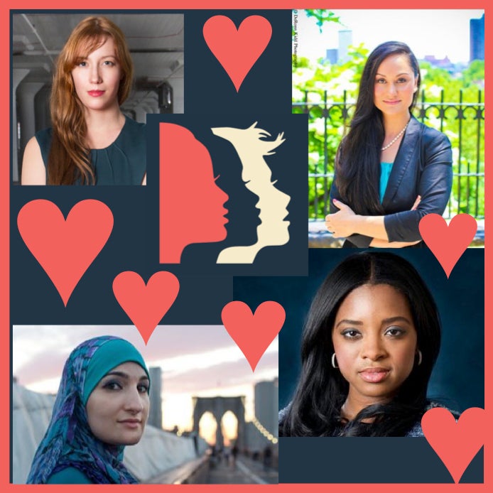 The Women’s March on Washington’s National Committee is headed up by a diverse group of badass women (clockwise from left): Bob Bland, Carmen Perez, Tamika Mallory, Linda Sarsour.