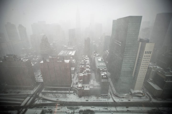 Mid-town Manhattan is pictured from the top of the United Nations building in New York January 26, 2015.