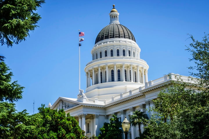 The California state capitol building is seen in downtown Sacramento in this undated file photo.