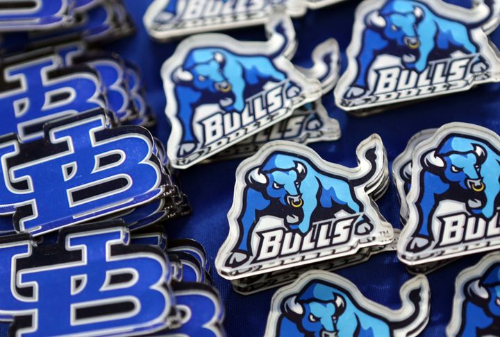 Buffalo Bulls gear for sale on the concourse at UB Stadium on September 12, 2014 in Buffalo, New York.