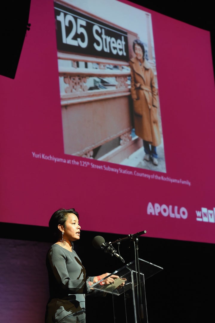 Akemi Kochiyama presents at a tribute event to her grandmother, Yuri Kochiyama.