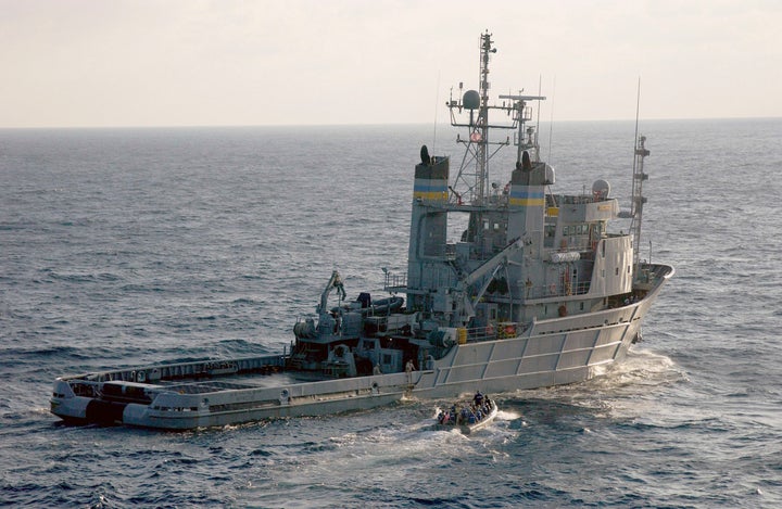 The Navy search-and-rescue vessel Apache, shown in a handout photo, was scheduled to search for the El Faro and its crew memb