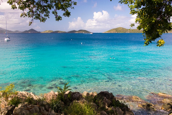 A view of a bay in St. John, USVI.